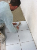 Pose d'un carrelage